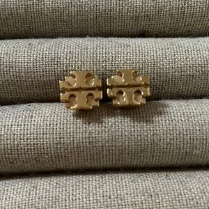 Tory Burch Gold Logo Earrings